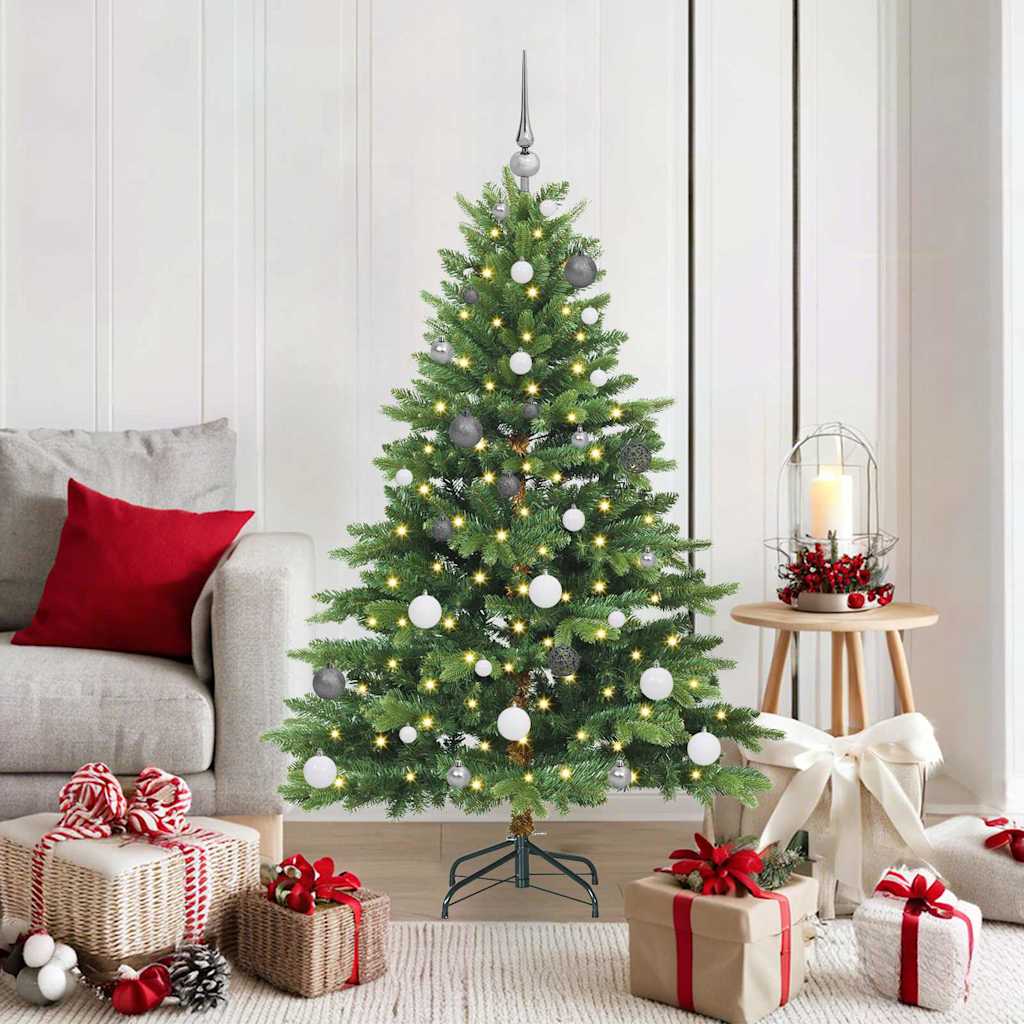 Vidaxx Künstlicher Weihnachtsbaum mit 150 LEDs mit standardmäßigem grünem 150 cm PE und PVC