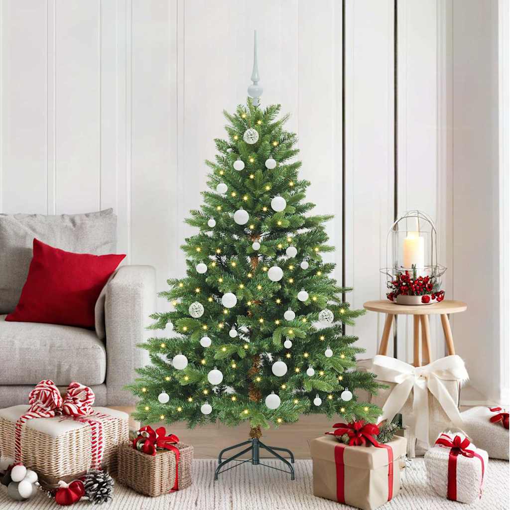 Vidaxx Künstlicher Weihnachtsbaum mit 150 LEDs mit standardmäßigem grünem 150 cm PE und PVC