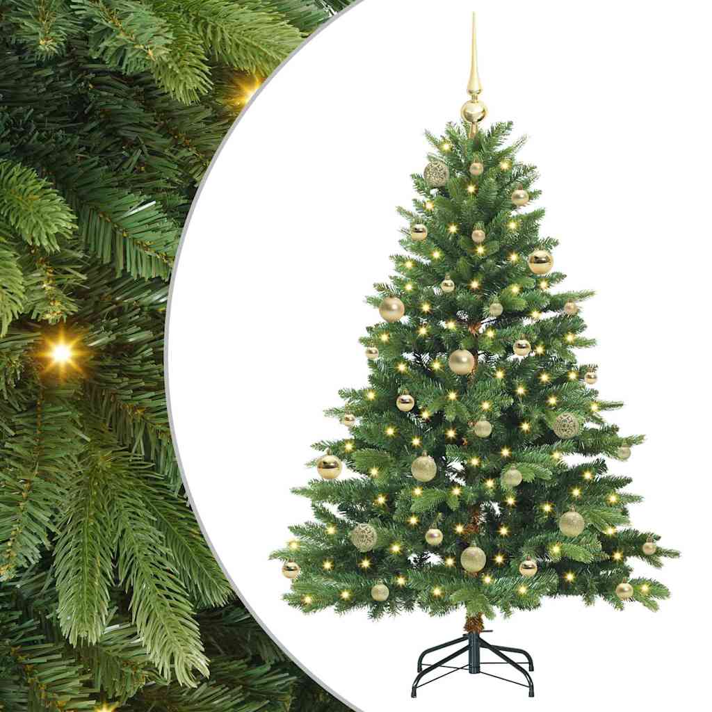 Vidaxx Künstlicher Weihnachtsbaum mit 150 LEDs mit standardmäßigem grünem 150 cm PE und PVC