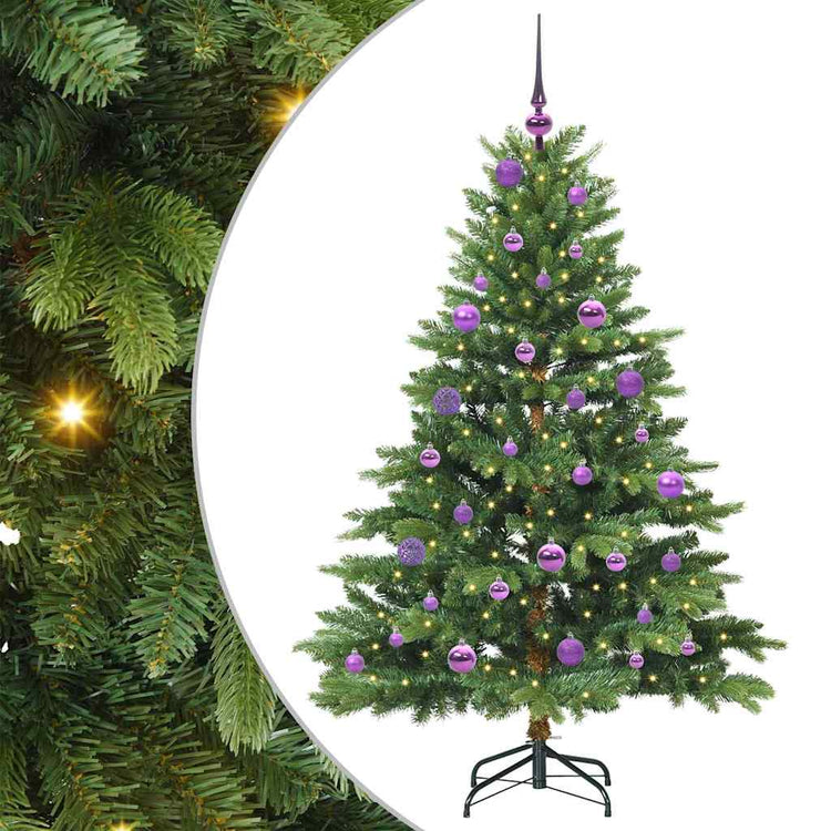 Vidaxx Künstlicher Weihnachtsbaum mit 150 LEDs mit standardmäßigem grünem 150 cm PE und PVC