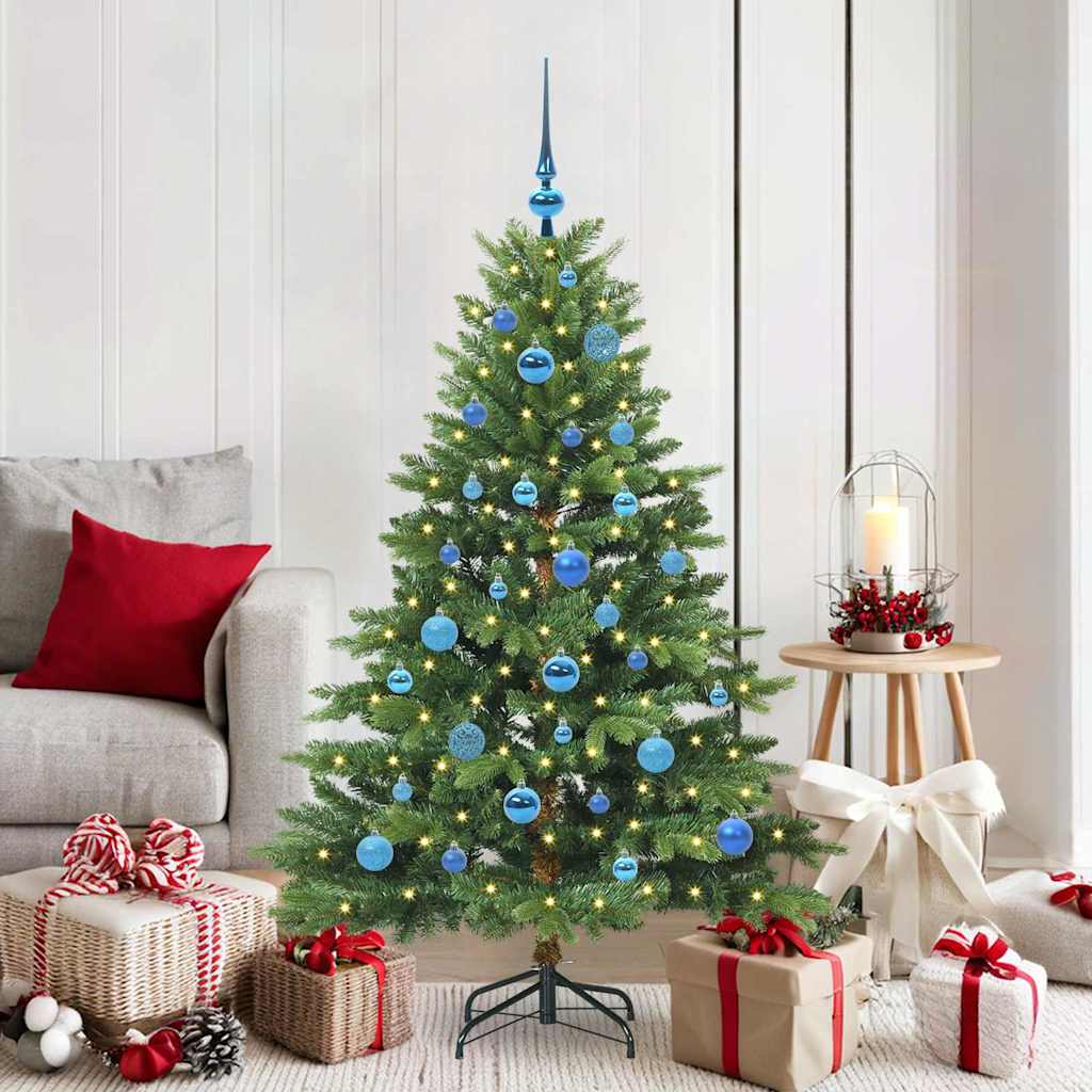 Vidaxx Künstlicher Weihnachtsbaum mit 150 LEDs mit standardmäßigem grünem 150 cm PE und PVC