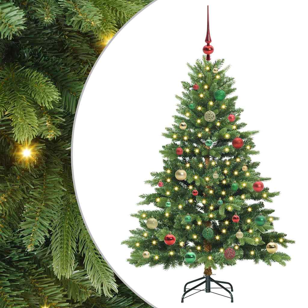 Vidaxx Künstlicher Weihnachtsbaum mit 150 LEDs mit standardmäßigem grünem 150 cm PE und PVC