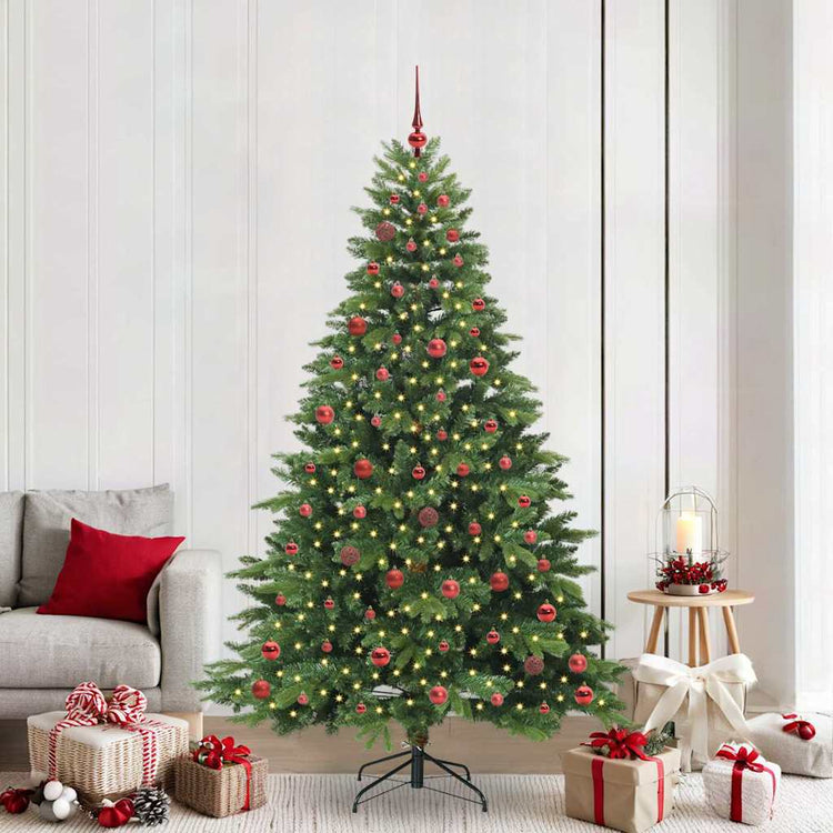 Vidaxx Künstlicher Weihnachtsbaum mit 300 LEDs mit standardmäßigem grünem 210 cm PE und PVC