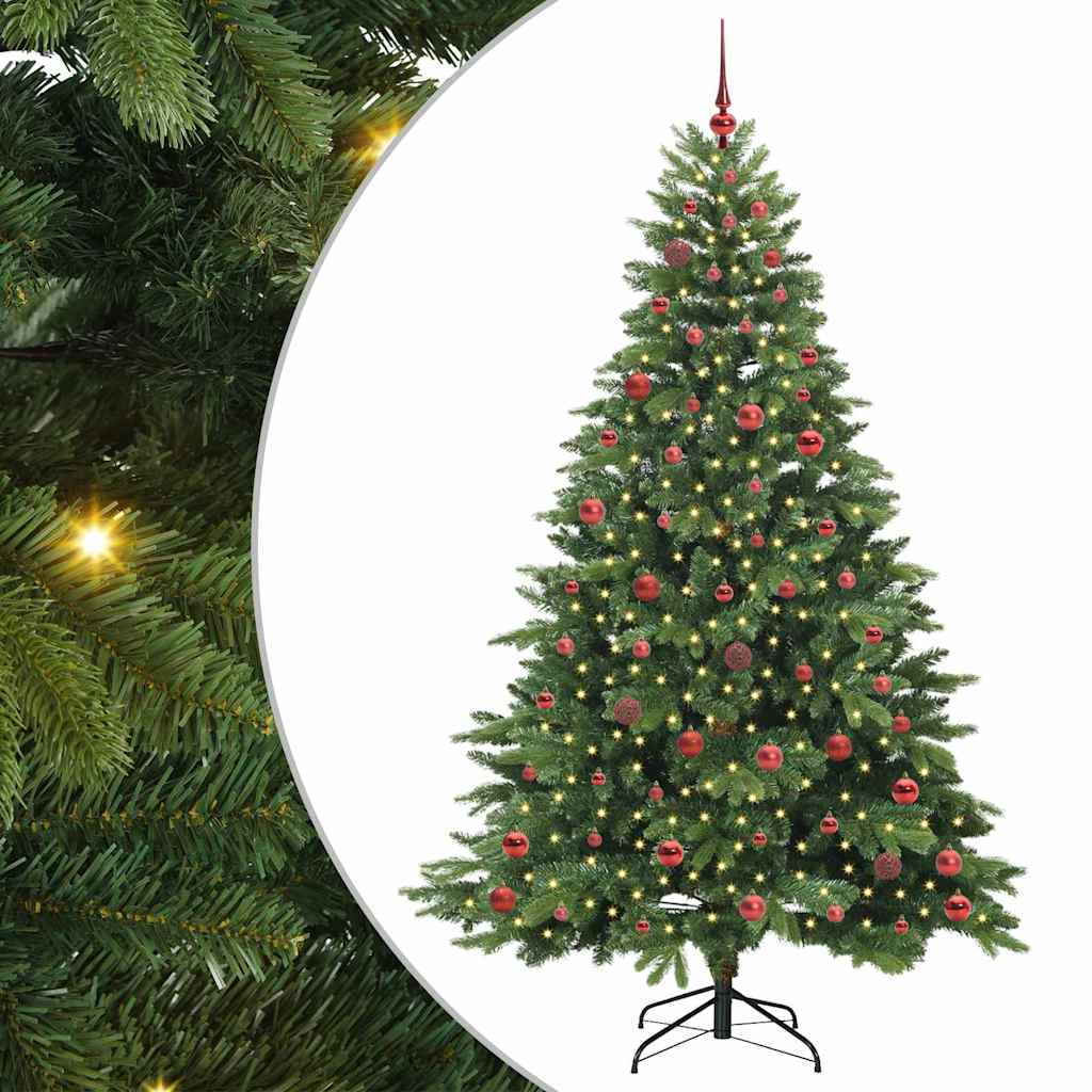 Vidaxx Künstlicher Weihnachtsbaum mit 300 LEDs mit standardmäßigem grünem 210 cm PE und PVC