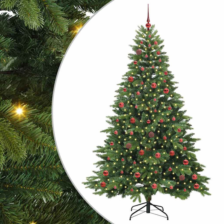 Vidaxx Künstlicher Weihnachtsbaum mit 300 LEDs mit standardmäßigem grünem 210 cm PE und PVC