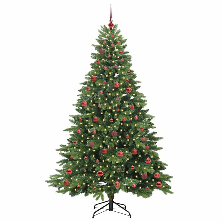 Vidaxx Künstlicher Weihnachtsbaum mit 300 LEDs mit standardmäßigem grünem 210 cm PE und PVC
