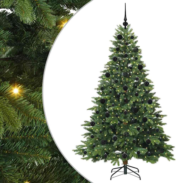 Vidaxx Künstlicher Weihnachtsbaum mit 300 LEDs mit standardmäßigem grünem 210 cm PE und PVC