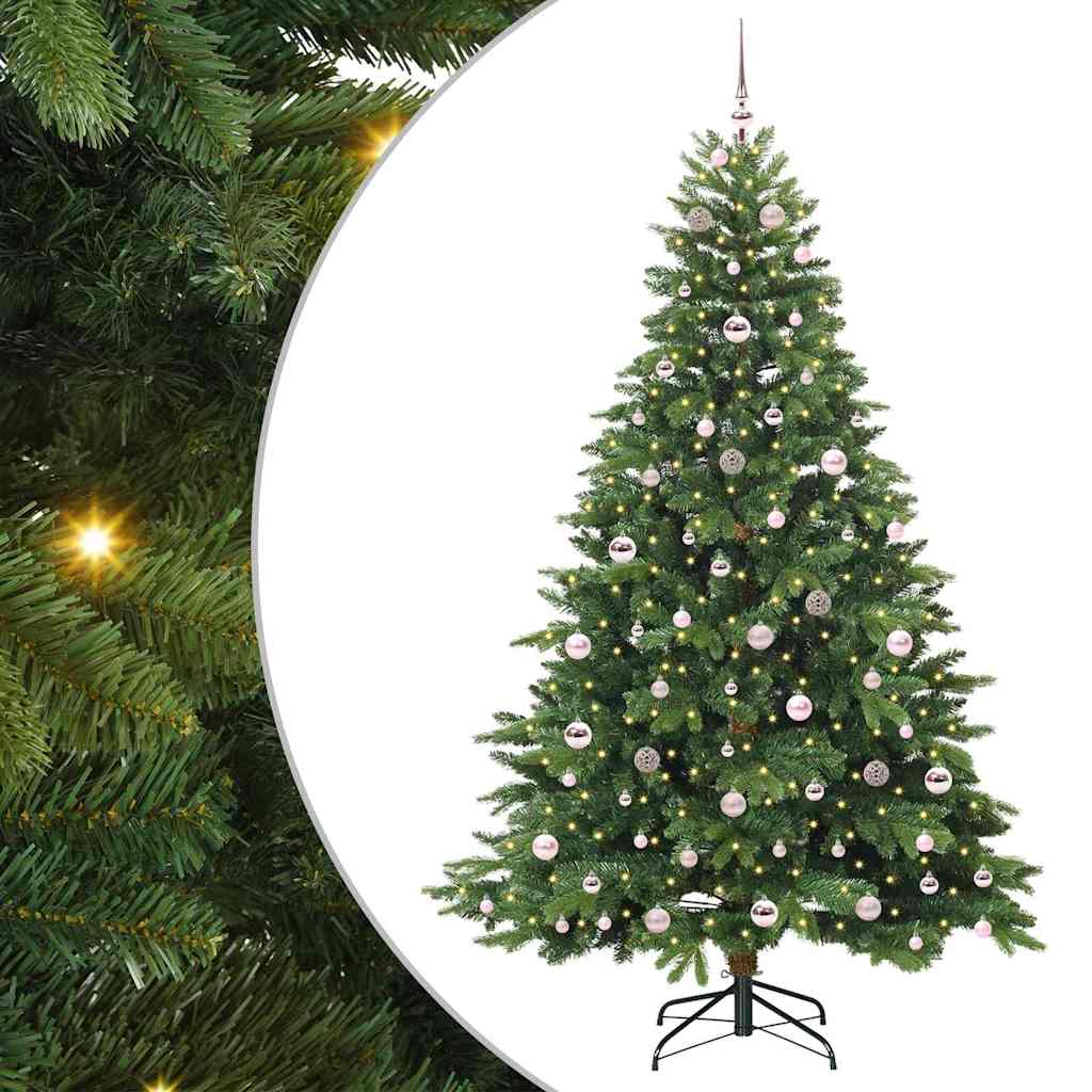 Vidaxx Künstlicher Weihnachtsbaum mit 300 LEDs mit standardmäßigem grünem 210 cm PE und PVC