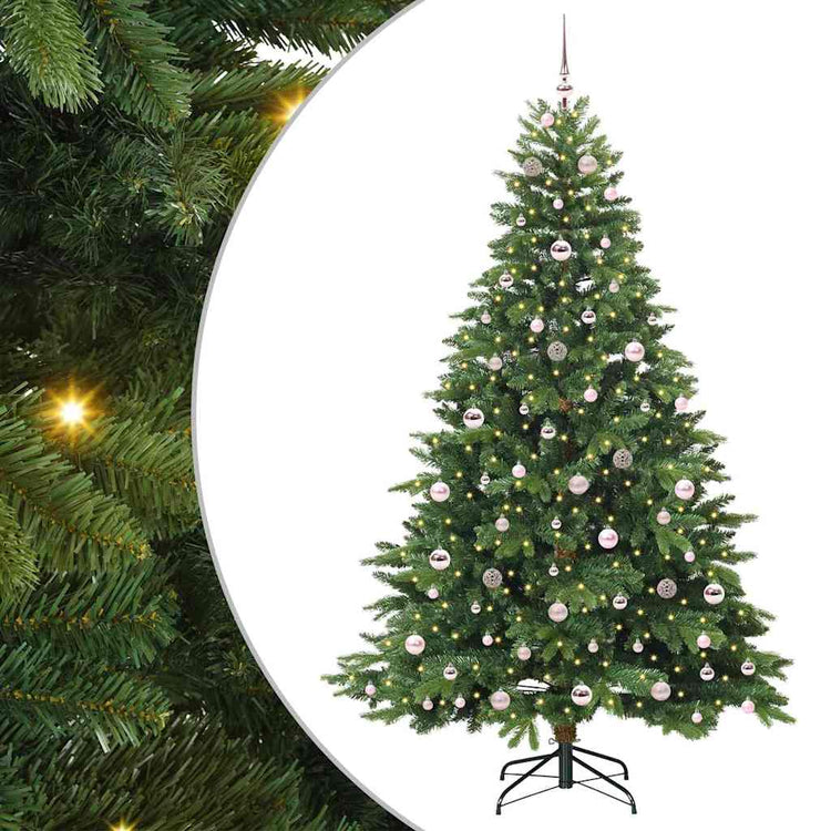 Vidaxx Künstlicher Weihnachtsbaum mit 300 LEDs mit standardmäßigem grünem 210 cm PE und PVC