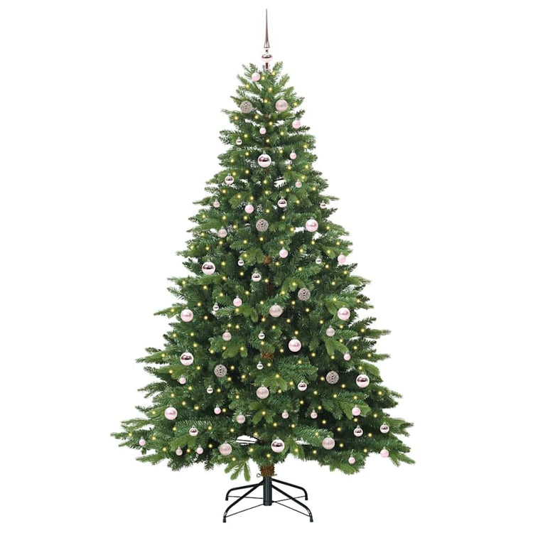 Vidaxx Künstlicher Weihnachtsbaum mit 300 LEDs mit standardmäßigem grünem 210 cm PE und PVC
