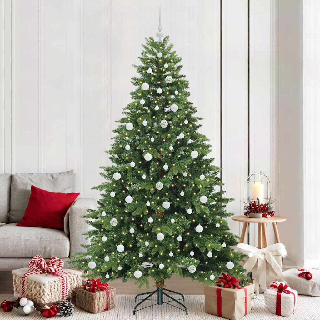 Vidaxx Künstlicher Weihnachtsbaum mit 300 LEDs mit standardmäßigem grünem 210 cm PE und PVC