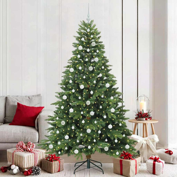 Vidaxx Künstlicher Weihnachtsbaum mit 300 LEDs mit standardmäßigem grünem 210 cm PE und PVC