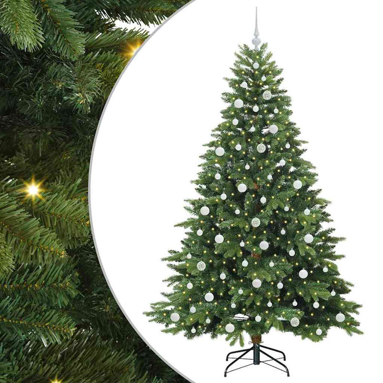 Vidaxx Künstlicher Weihnachtsbaum mit 300 LEDs mit standardmäßigem grünem 210 cm PE und PVC