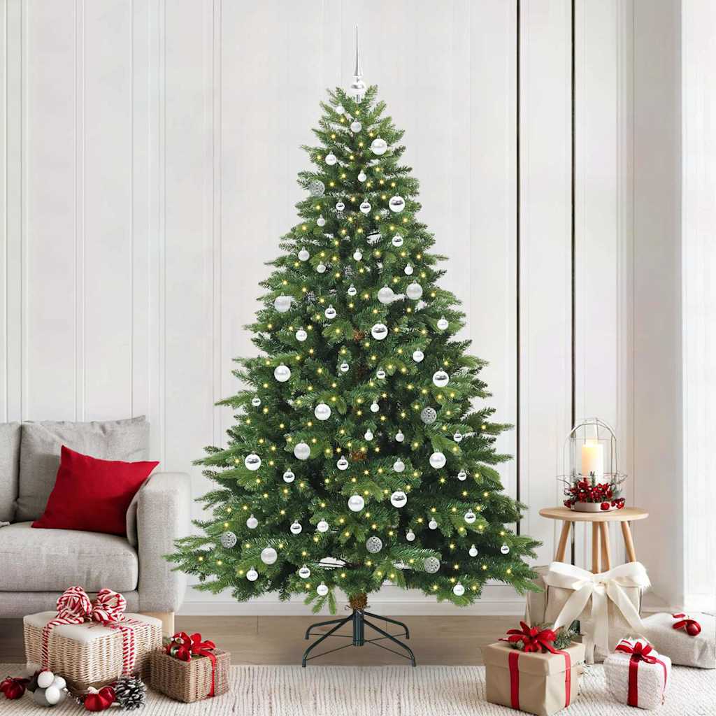 Vidaxx Künstlicher Weihnachtsbaum mit 300 LEDs mit standardmäßigem grünem 210 cm PE und PVC