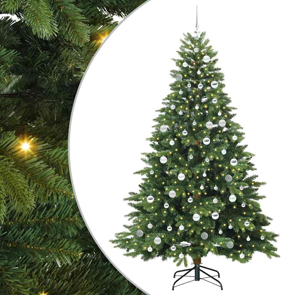 Vidaxx Künstlicher Weihnachtsbaum mit 300 LEDs mit standardmäßigem grünem 210 cm PE und PVC