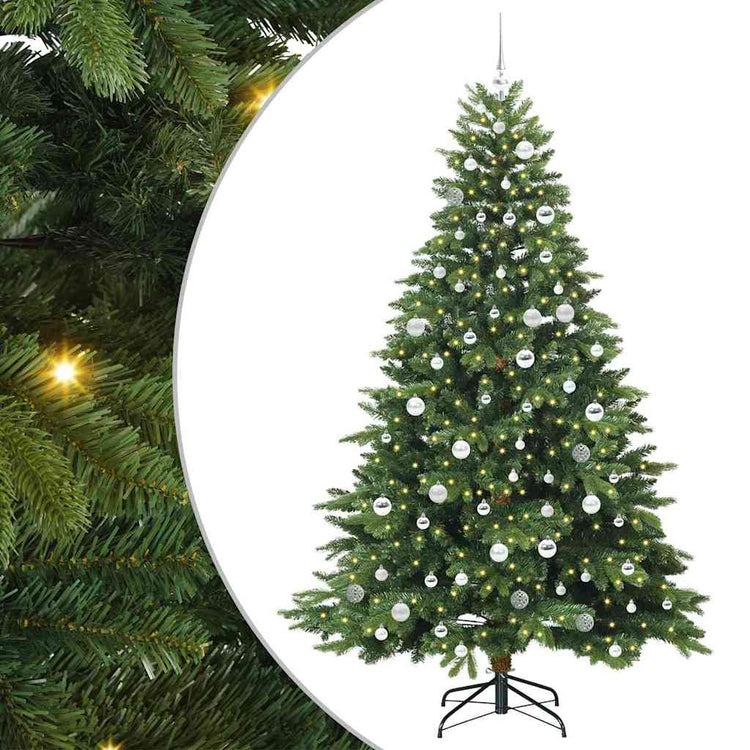 Vidaxx Künstlicher Weihnachtsbaum mit 300 LEDs mit standardmäßigem grünem 210 cm PE und PVC