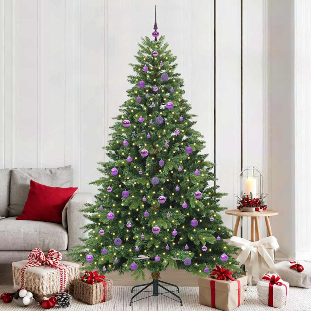 Vidaxx Künstlicher Weihnachtsbaum mit 300 LEDs mit standardmäßigem grünem 210 cm PE und PVC