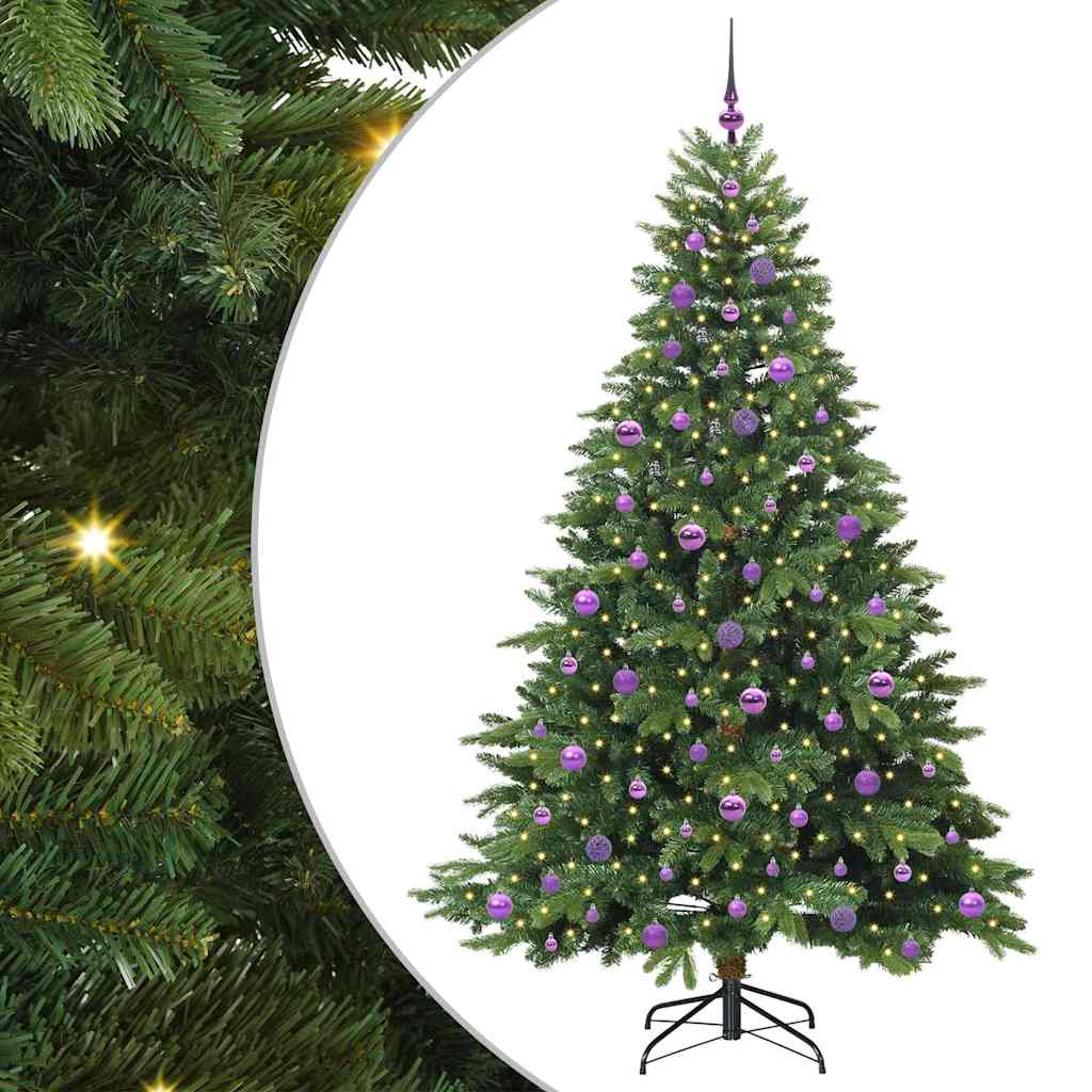 Vidaxx Künstlicher Weihnachtsbaum mit 300 LEDs mit standardmäßigem grünem 210 cm PE und PVC