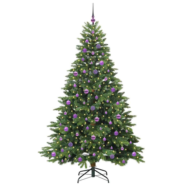 Vidaxx Künstlicher Weihnachtsbaum mit 300 LEDs mit standardmäßigem grünem 210 cm PE und PVC