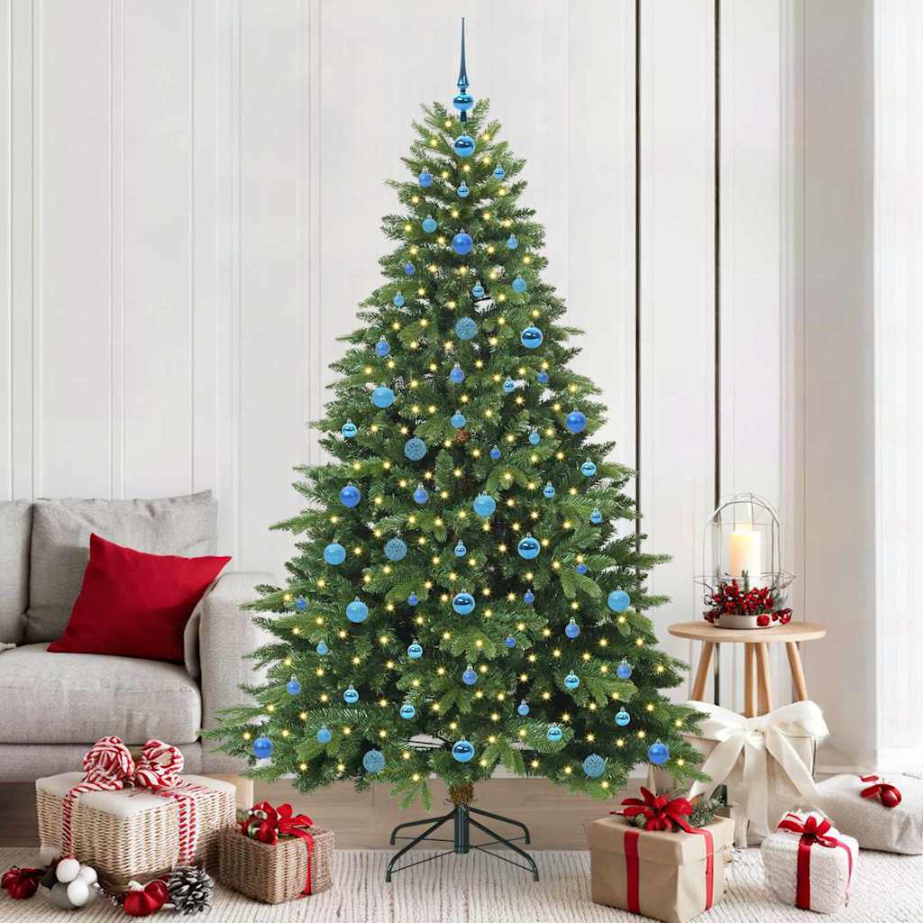 Vidaxx Künstlicher Weihnachtsbaum mit 300 LEDs mit standardmäßigem grünem 210 cm PE und PVC