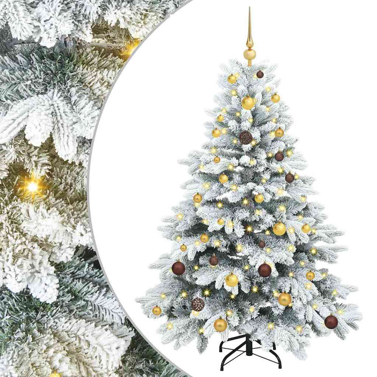 Vidaxx künstlicher Weihnachtsbaum mit 150 LEDs mit standardmäßigem weißem 150 cm PE und PVC