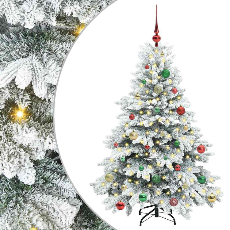 Vidaxx künstlicher Weihnachtsbaum mit 150 LEDs mit standardmäßigem weißem 150 cm PE und PVC