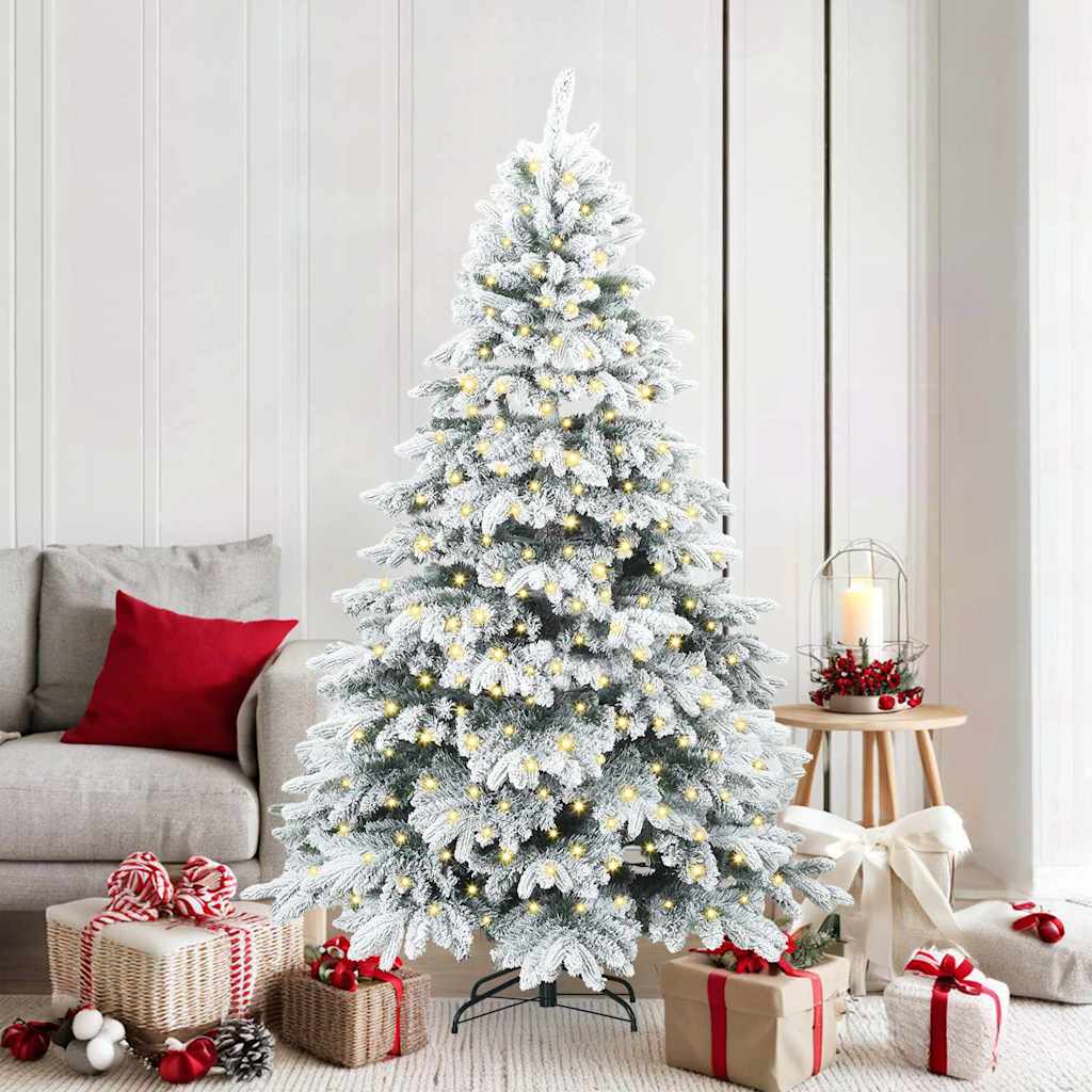Vidaxx Künstlicher Weihnachtsbaum mit 300 LEDs mit standardmäßigem weißem 180 cm PE und PVC