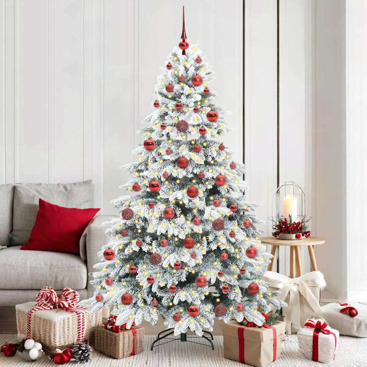 Vidaxx Künstlicher Weihnachtsbaum mit 300 LEDs mit standardmäßigem weißem 180 cm PE und PVC