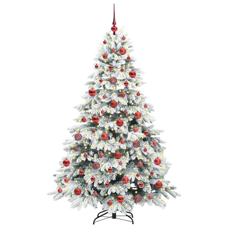 Vidaxx Künstlicher Weihnachtsbaum mit 300 LEDs mit standardmäßigem weißem 180 cm PE und PVC