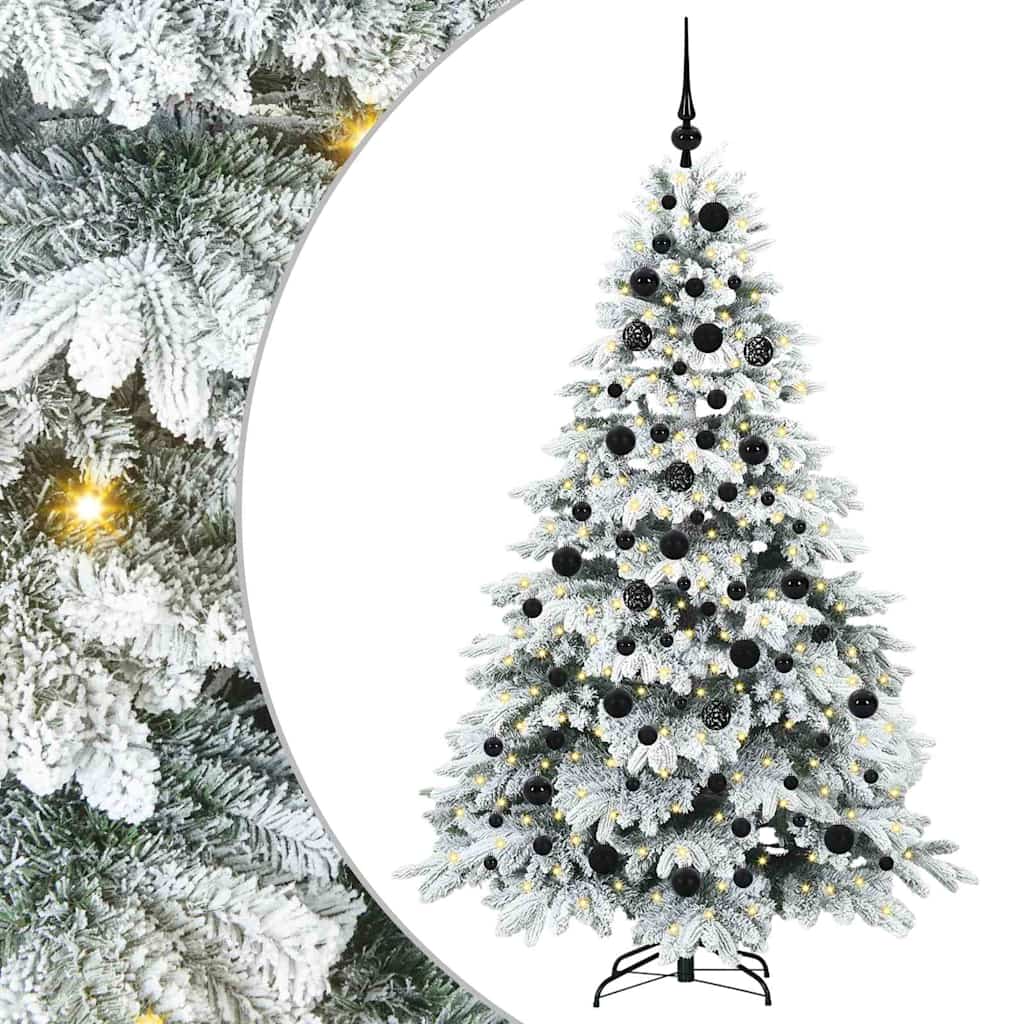 Vidaxx Künstlicher Weihnachtsbaum mit 300 LEDs mit standardmäßigem weißem 180 cm PE und PVC