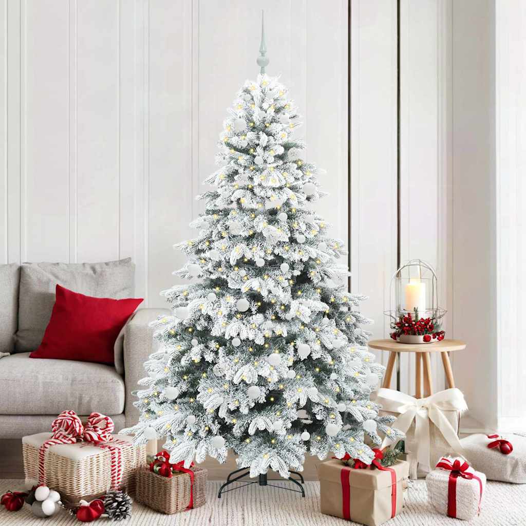 Vidaxx Künstlicher Weihnachtsbaum mit 300 LEDs mit standardmäßigem weißem 180 cm PE und PVC