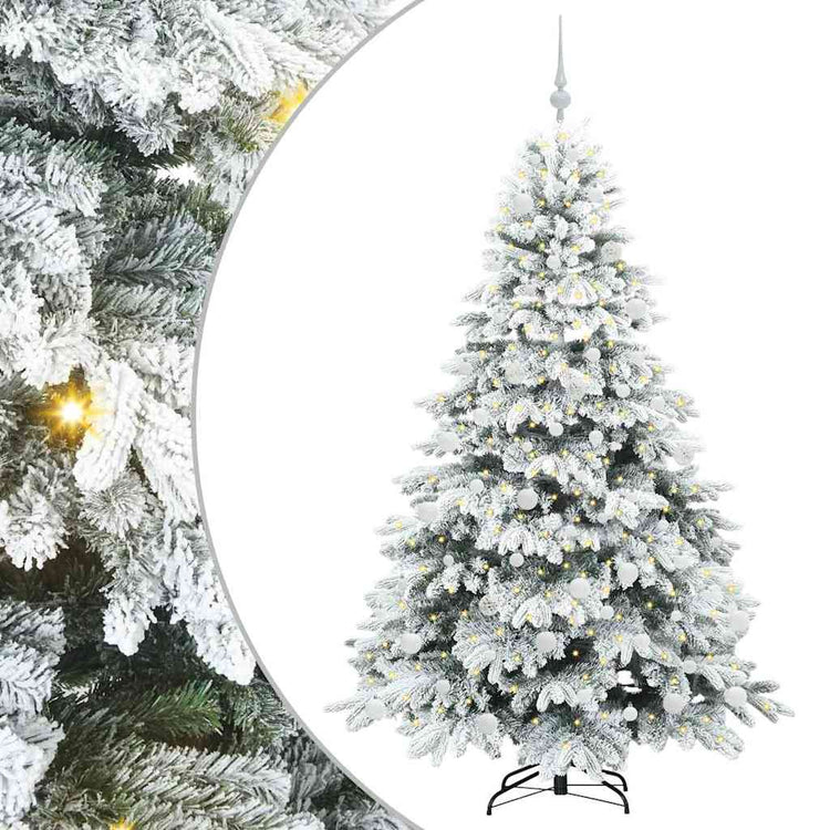 Vidaxx Künstlicher Weihnachtsbaum mit 300 LEDs mit standardmäßigem weißem 180 cm PE und PVC