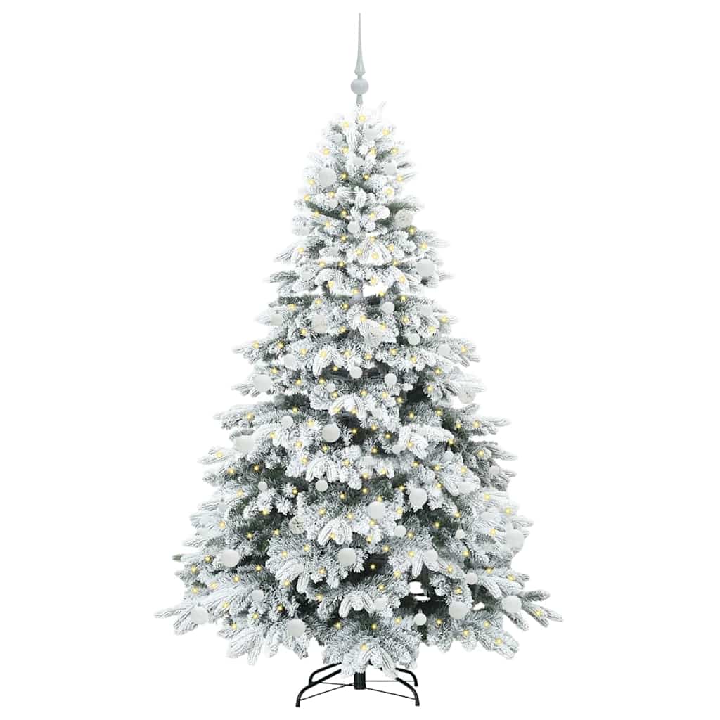 Vidaxx Künstlicher Weihnachtsbaum mit 300 LEDs mit standardmäßigem weißem 180 cm PE und PVC