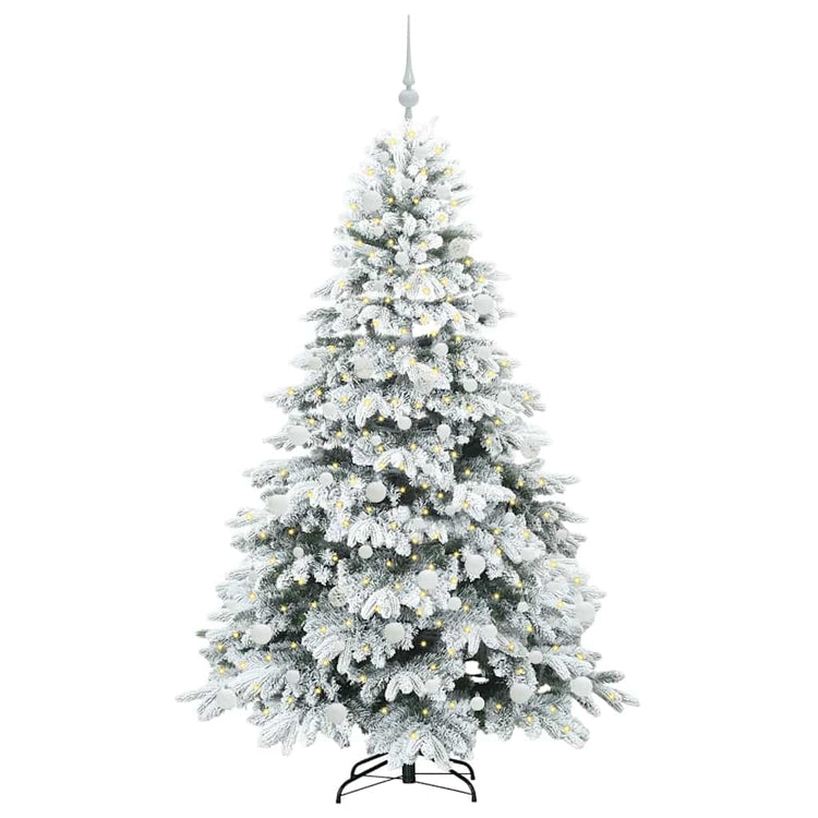 Vidaxx Künstlicher Weihnachtsbaum mit 300 LEDs mit standardmäßigem weißem 180 cm PE und PVC