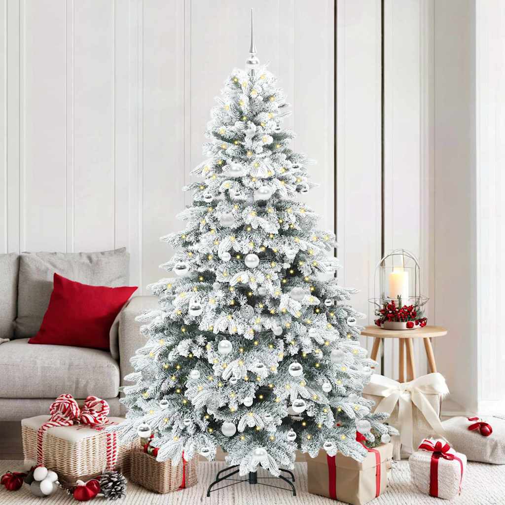 Vidaxx Künstlicher Weihnachtsbaum mit 300 LEDs mit standardmäßigem weißem 180 cm PE und PVC
