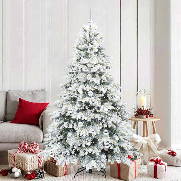 Vidaxx Künstlicher Weihnachtsbaum mit 300 LEDs mit standardmäßigem weißem 180 cm PE und PVC