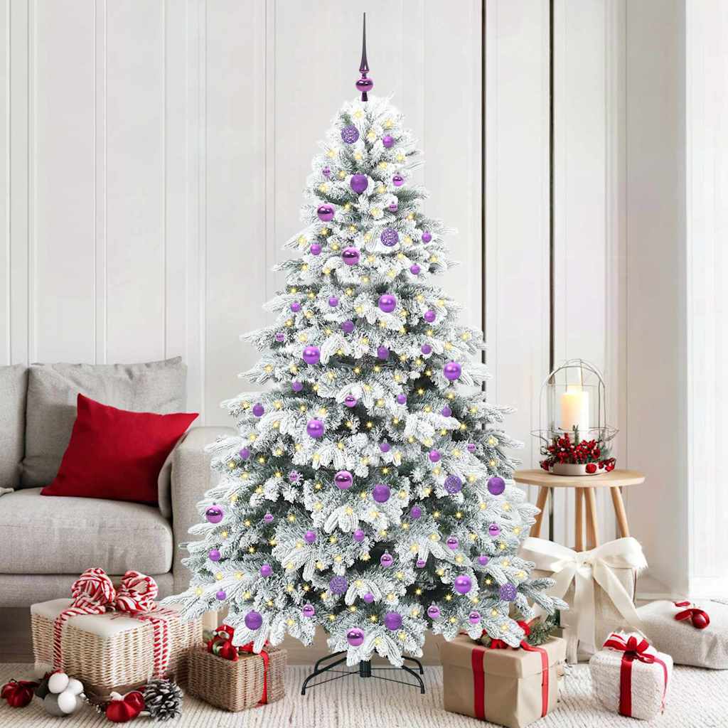 Vidaxx Künstlicher Weihnachtsbaum mit 300 LEDs mit standardmäßigem weißem 180 cm PE und PVC
