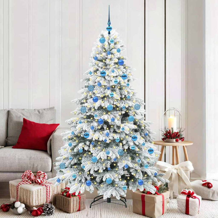 Vidaxx Künstlicher Weihnachtsbaum mit 300 LEDs mit standardmäßigem weißem 180 cm PE und PVC