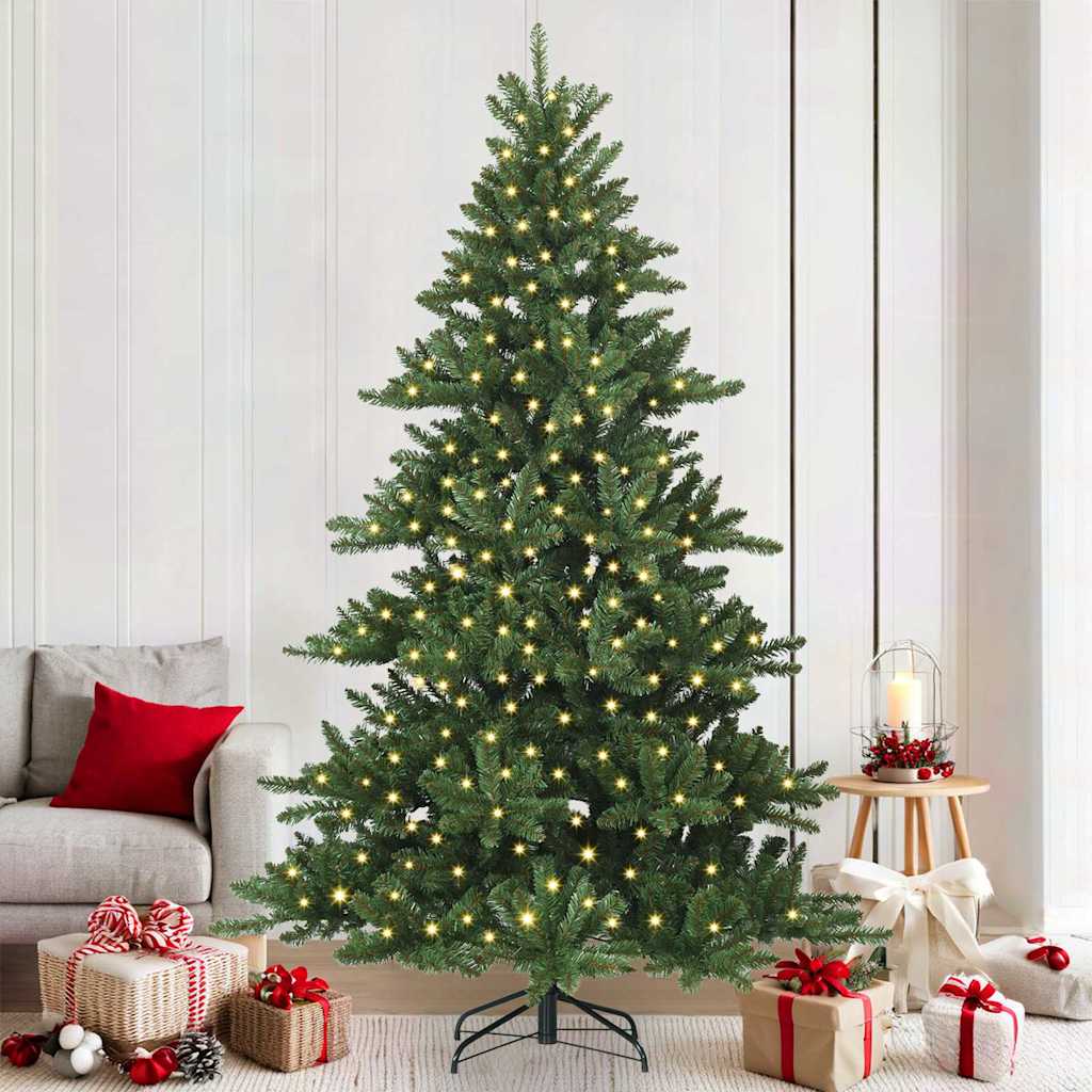 Vidaxx künstlicher klappbarer Weihnachtsbaum grün 210 cm PVC und Stahl