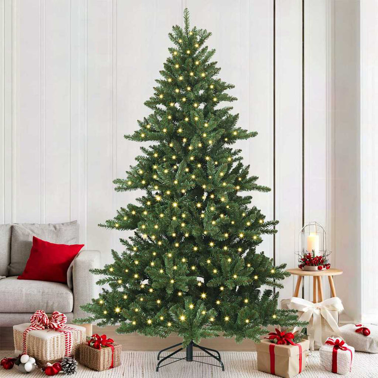 Vidaxx künstlicher klappbarer Weihnachtsbaum grün 210 cm PVC und Stahl