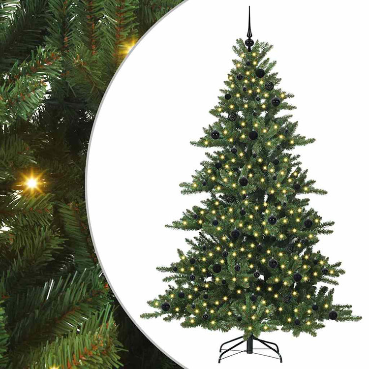 Vidaxx künstlicher klappbarer Weihnachtsbaum grün 210 cm PVC und Stahl