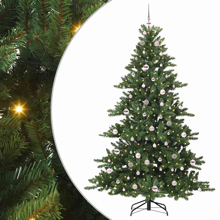 Vidaxx künstlicher klappbarer Weihnachtsbaum grün 210 cm PVC und Stahl