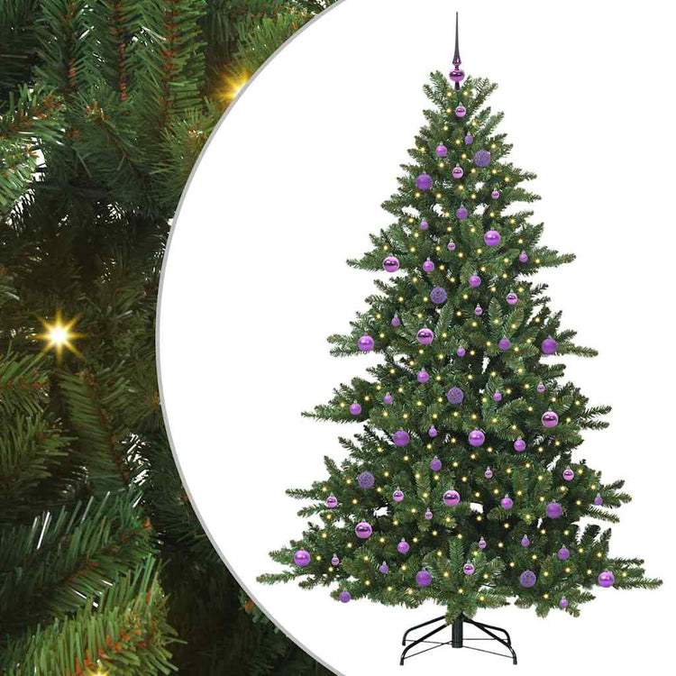 Vidaxx künstlicher klappbarer Weihnachtsbaum grün 210 cm PVC und Stahl