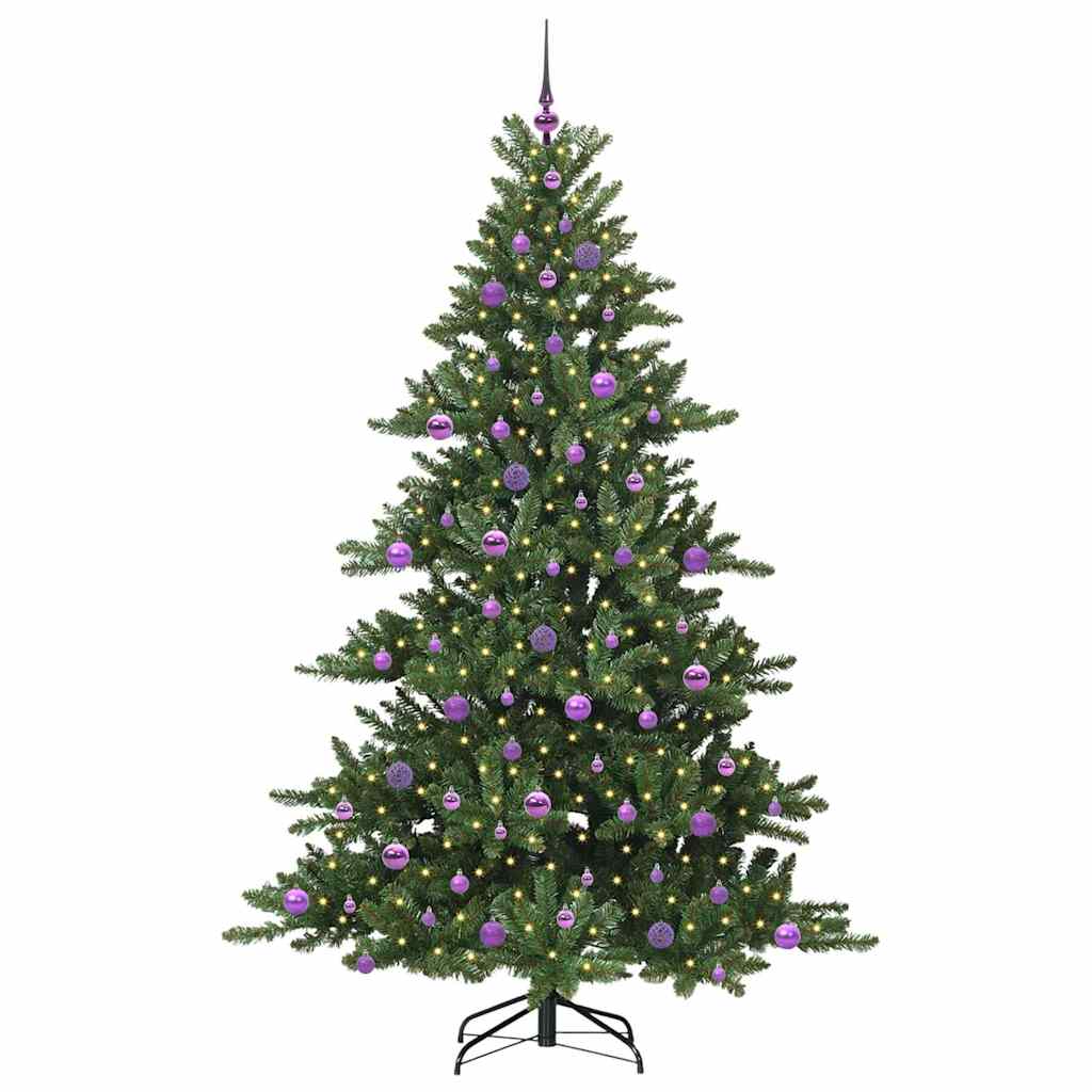 Vidaxx künstlicher klappbarer Weihnachtsbaum grün 210 cm PVC und Stahl