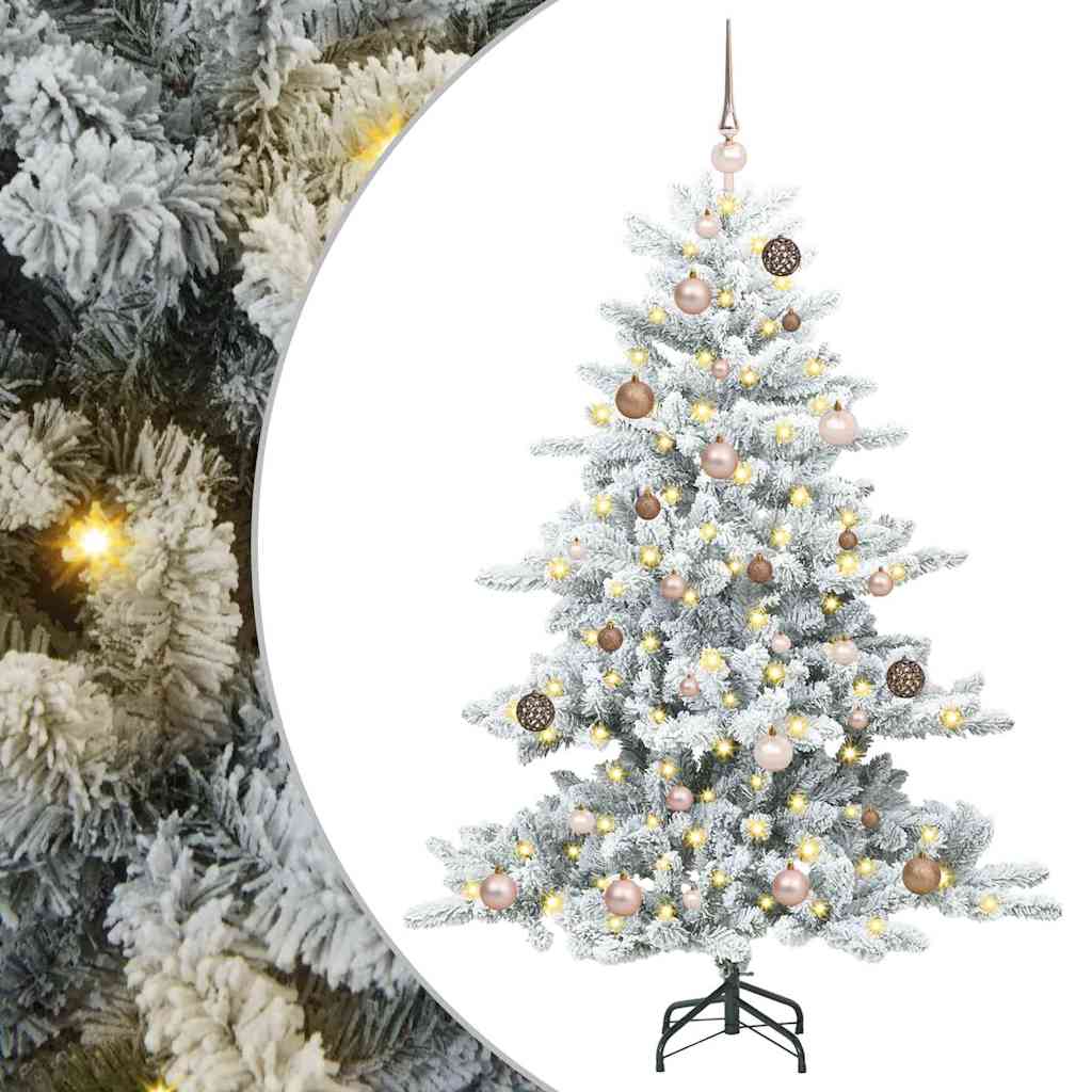Vidaxx künstlicher klappbarer Weihnachtsbaum weiß 150 cm PVC und Stahl