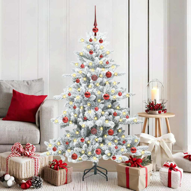 Vidaxx artificial folding Christmas tree white 150 cm PVC and steel