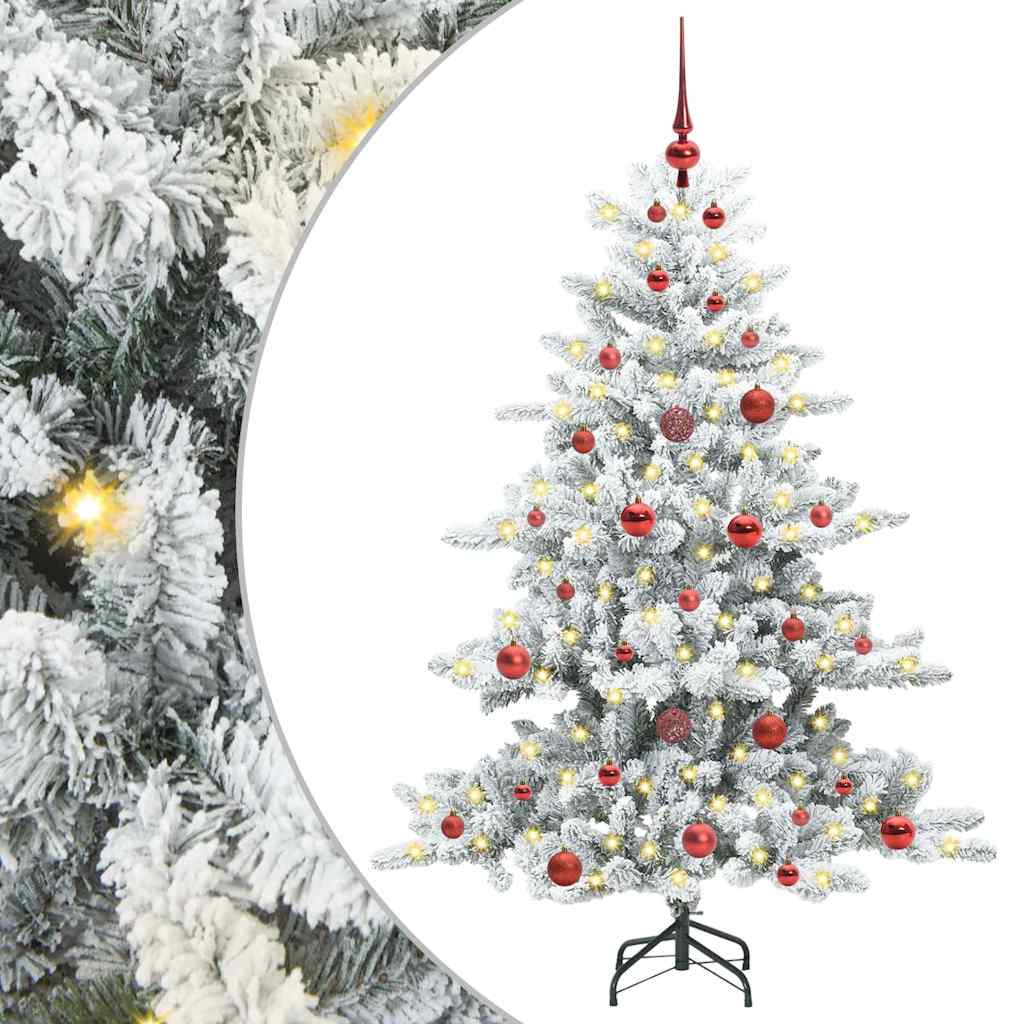 Vidaxx artificial folding Christmas tree white 150 cm PVC and steel
