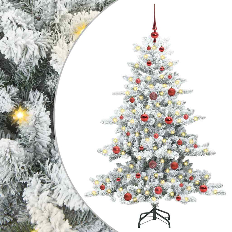 Vidaxx artificial folding Christmas tree white 150 cm PVC and steel