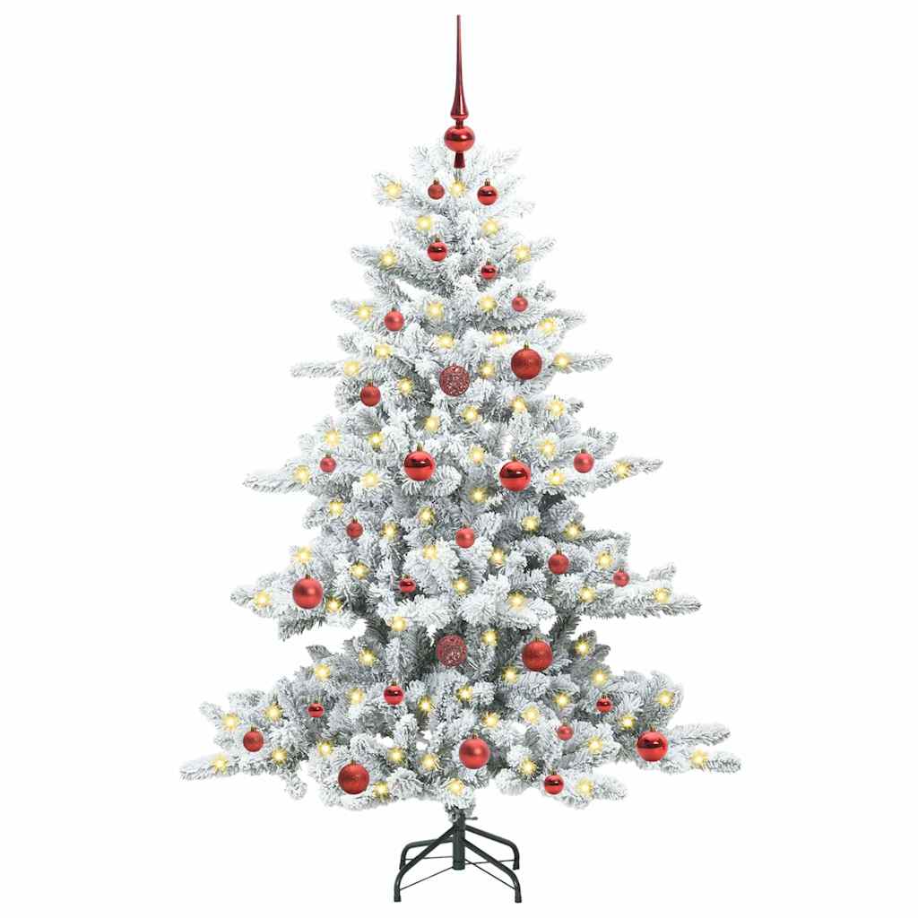 Vidaxx artificial folding Christmas tree white 150 cm PVC and steel