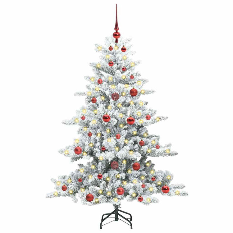 Vidaxx artificial folding Christmas tree white 150 cm PVC and steel